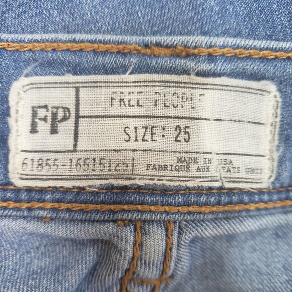 Free People Medium Wash Skinny Jeans Size 25 - Picture 4 of 5